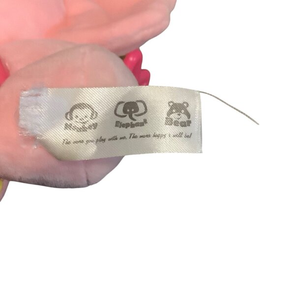 STEAM Life Musical Pink Elephant Baby Toy Interactive Buttons Teething Rings 7” - Picture 4 of 6